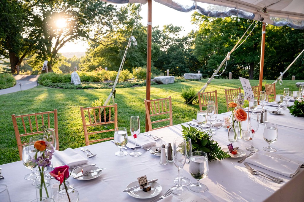 Elegant Outdoor Table Setup at deCordova Museum Weddings