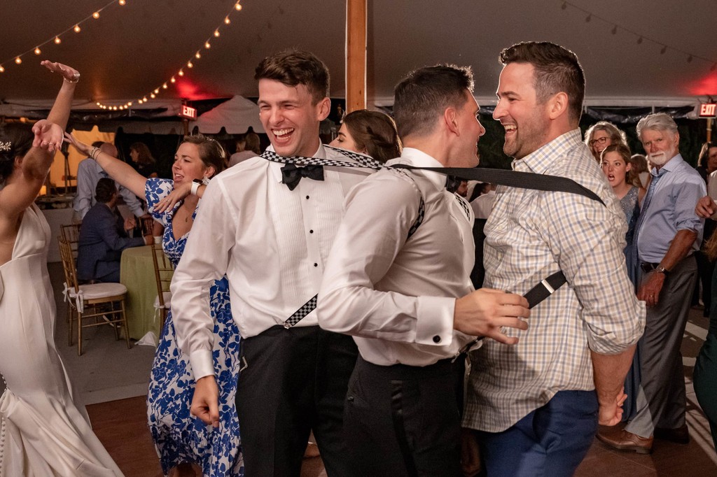 Wedding guests dancing at deCordova Museum weddings