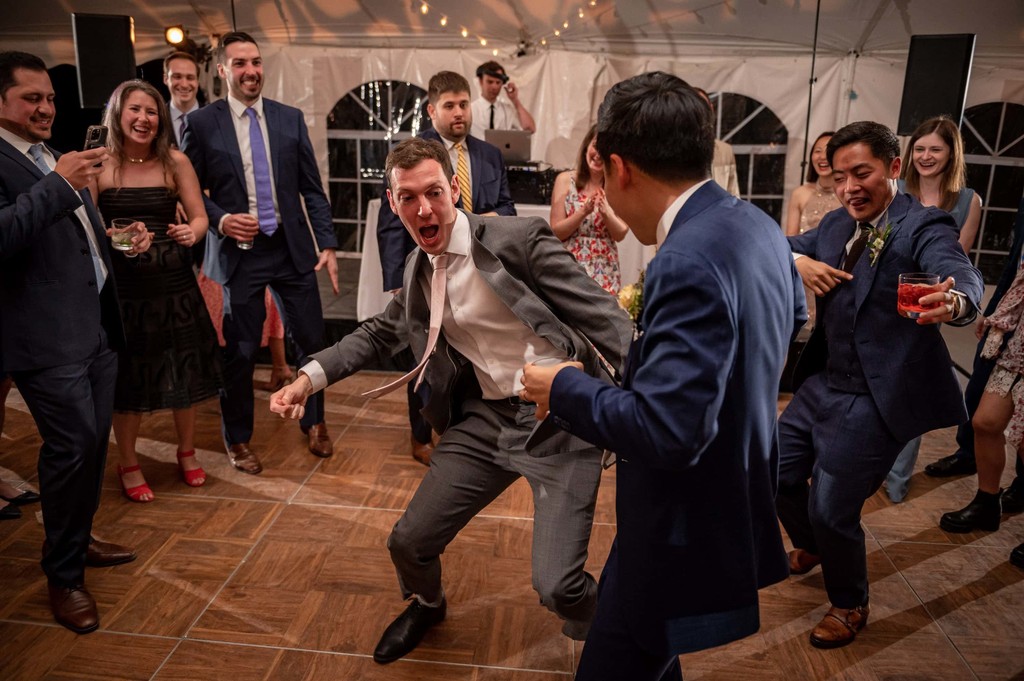 High-energy dancing at deCordova Museum weddings