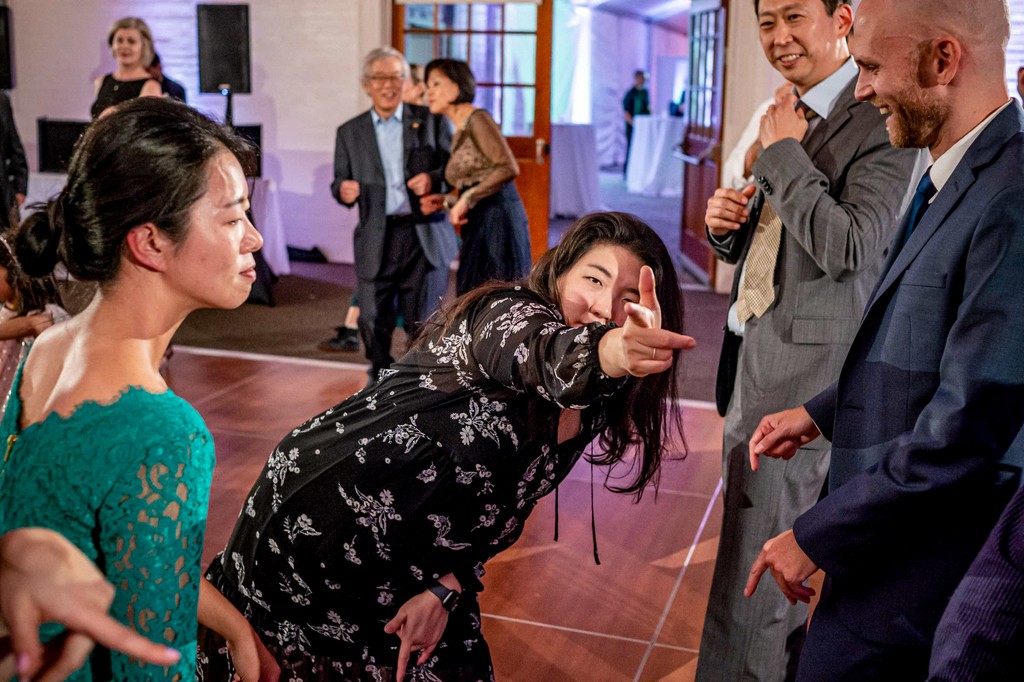 Dance floor action at Elm Bank weddings