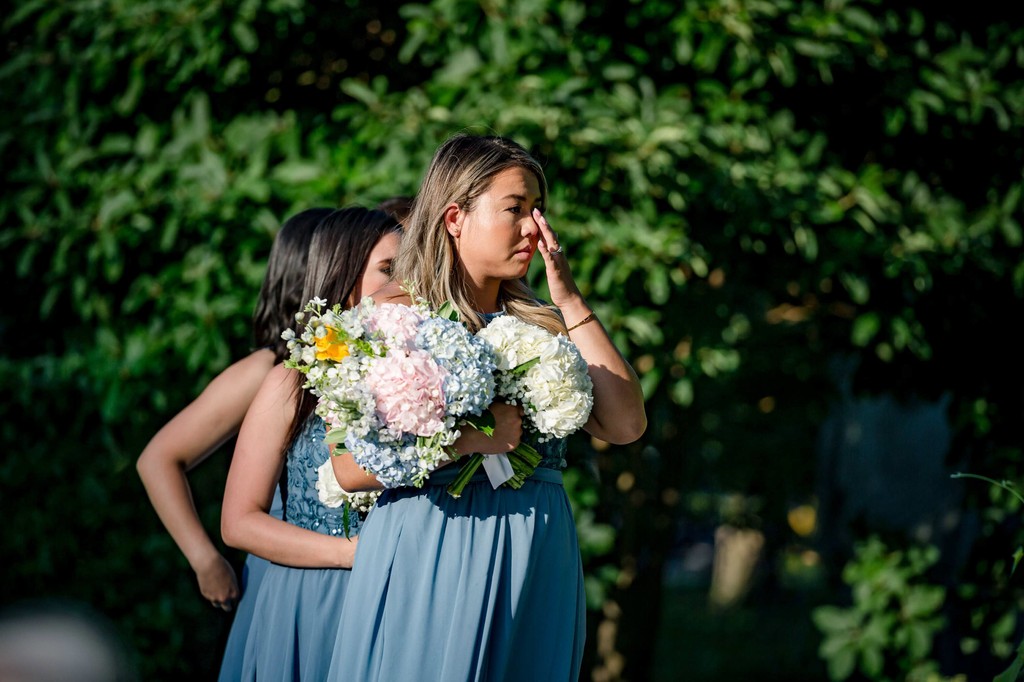 Elm Bank wedding ceremony emotional moment