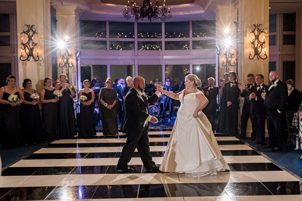 Elegant ballroom 1st dance at The Boston Harbor Hotel