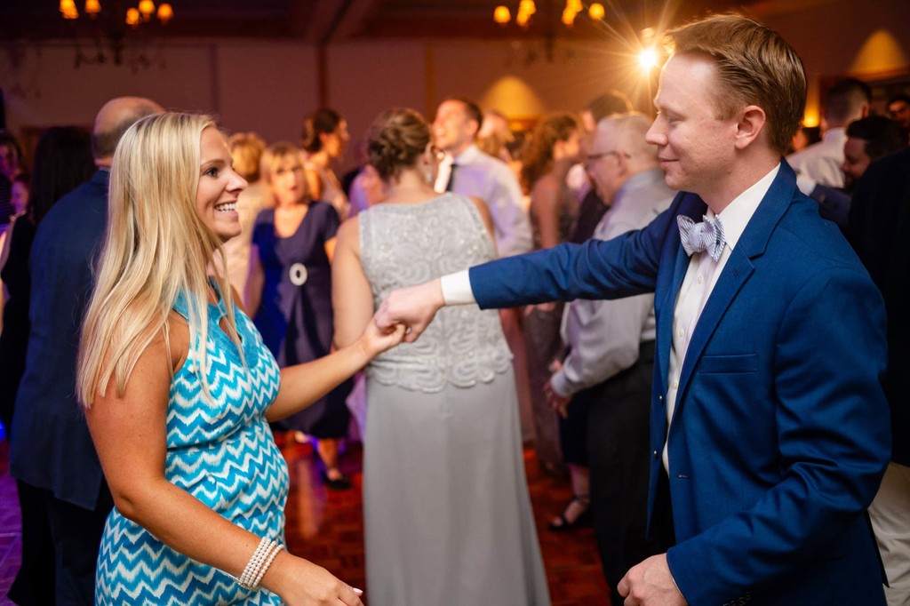Wedding guests dancing at Wequassett reception