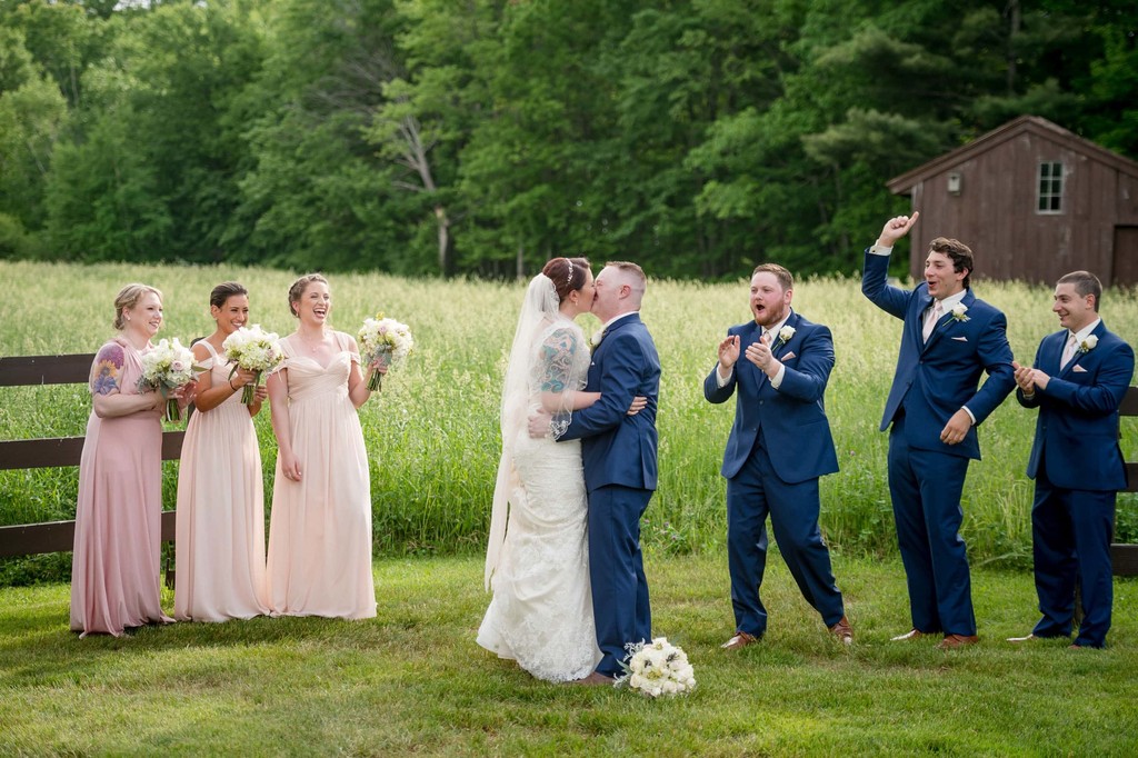 Fern Hill Barn wedding party celebration