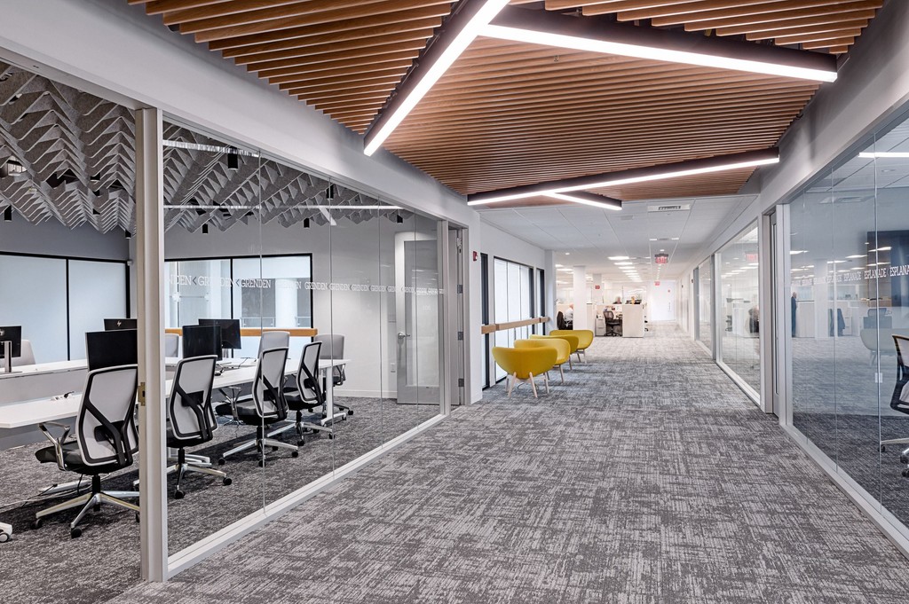 Modern office space interior photography in Boston