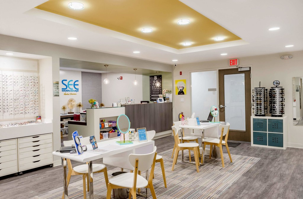 Optometry office interior lighting design