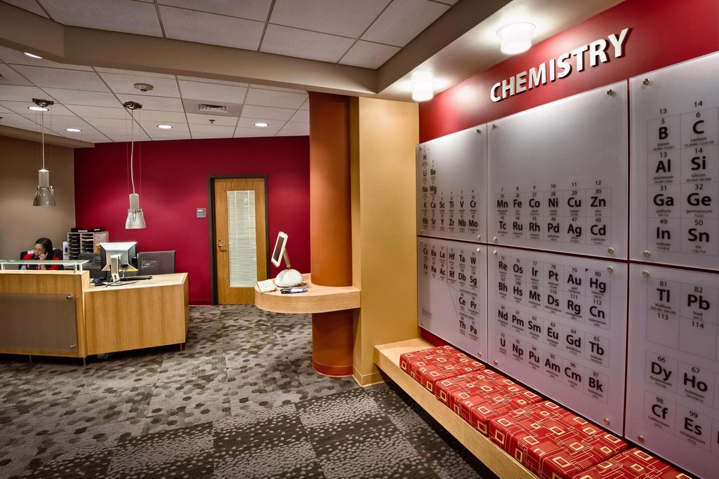University hallway chemistry department design