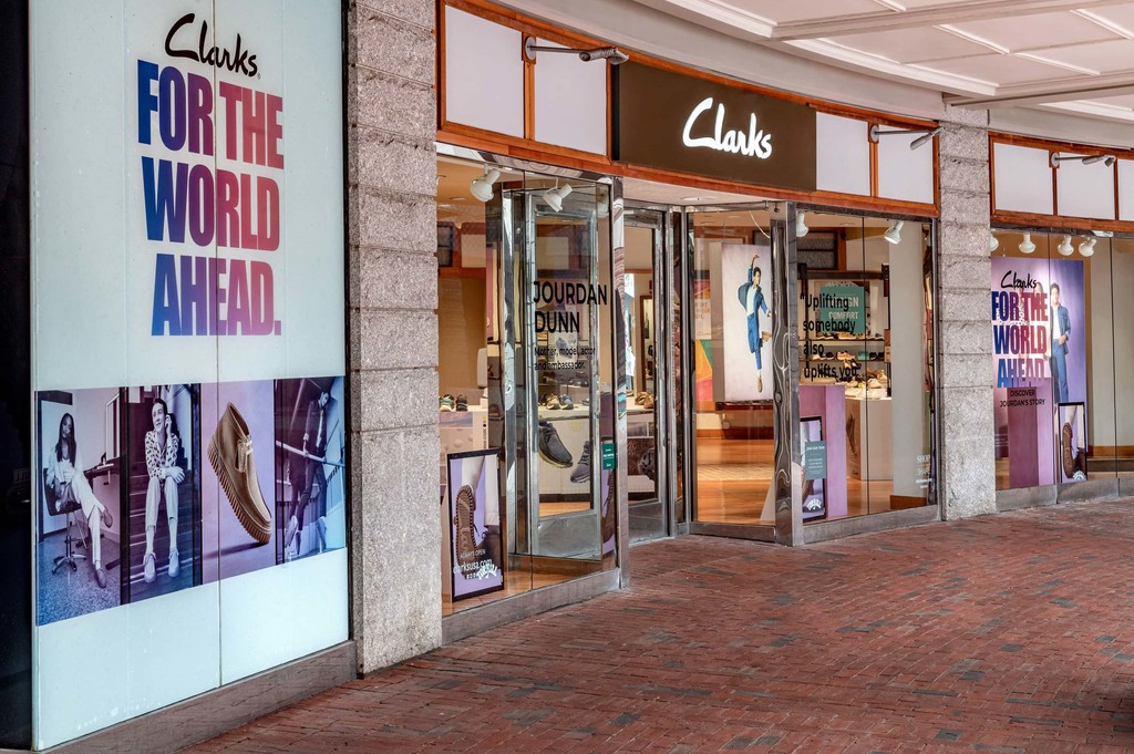 Retail storefront architecture in downtown Boston