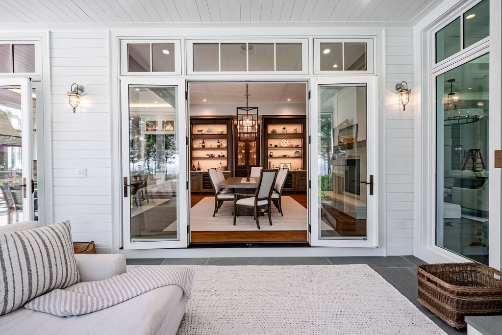 Sunroom with French doors and indoor-outdoor flow