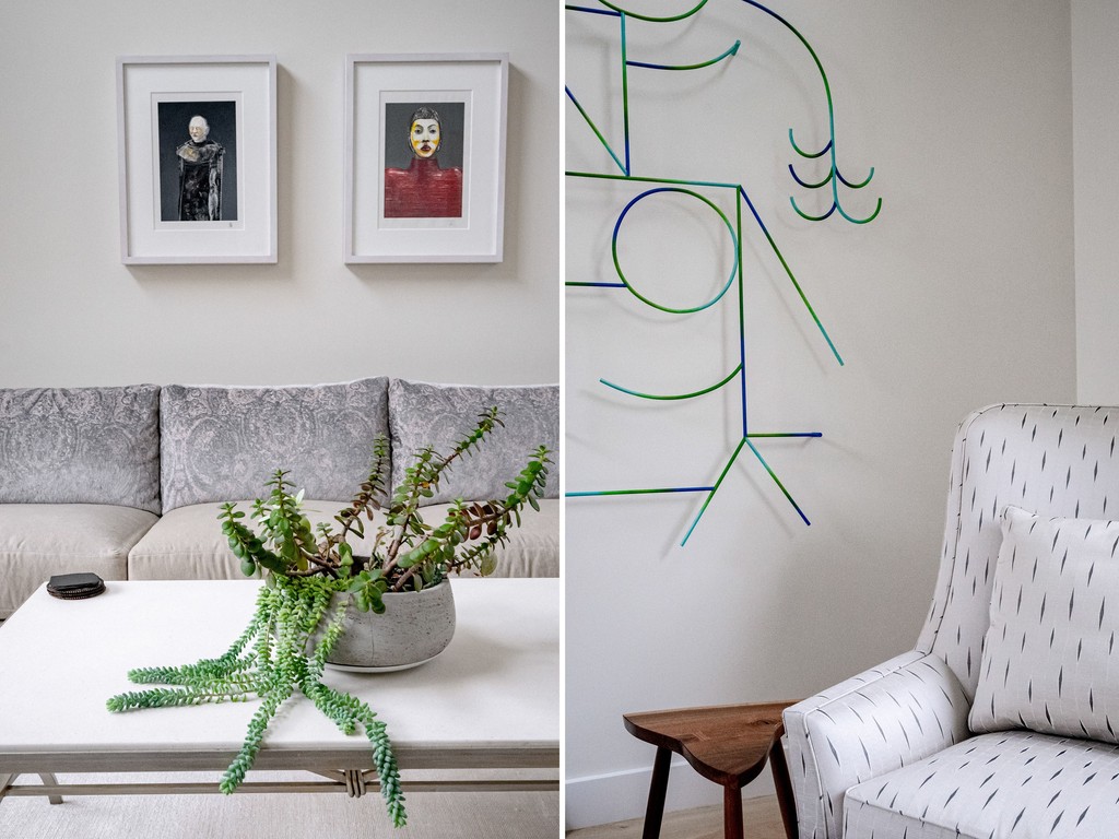 White living room artwork and design decor