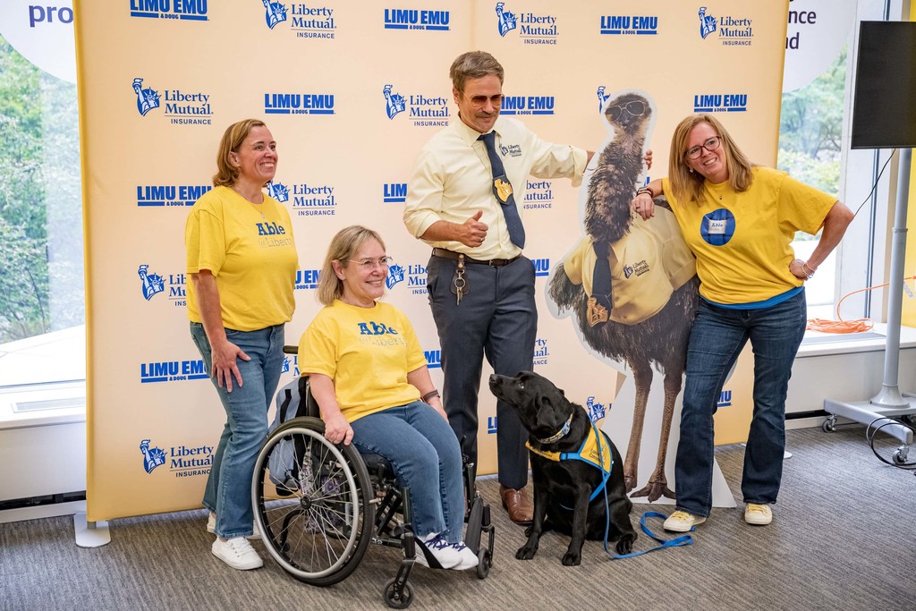 Liberty Mutual event featuring commercial mascots