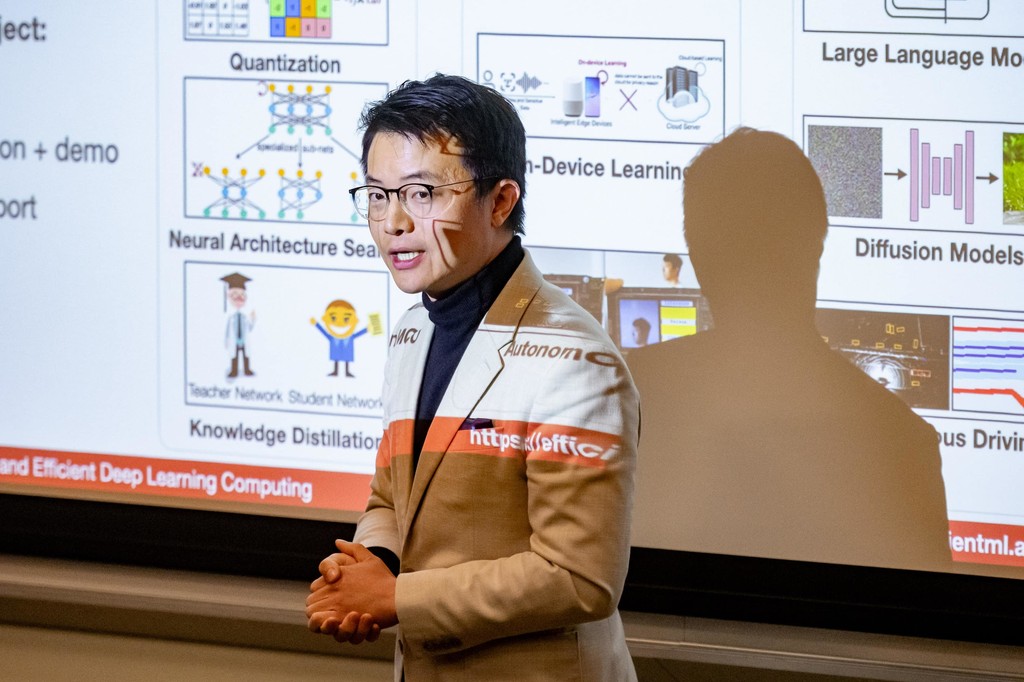 Speaker presentation at Boston corporate seminar event