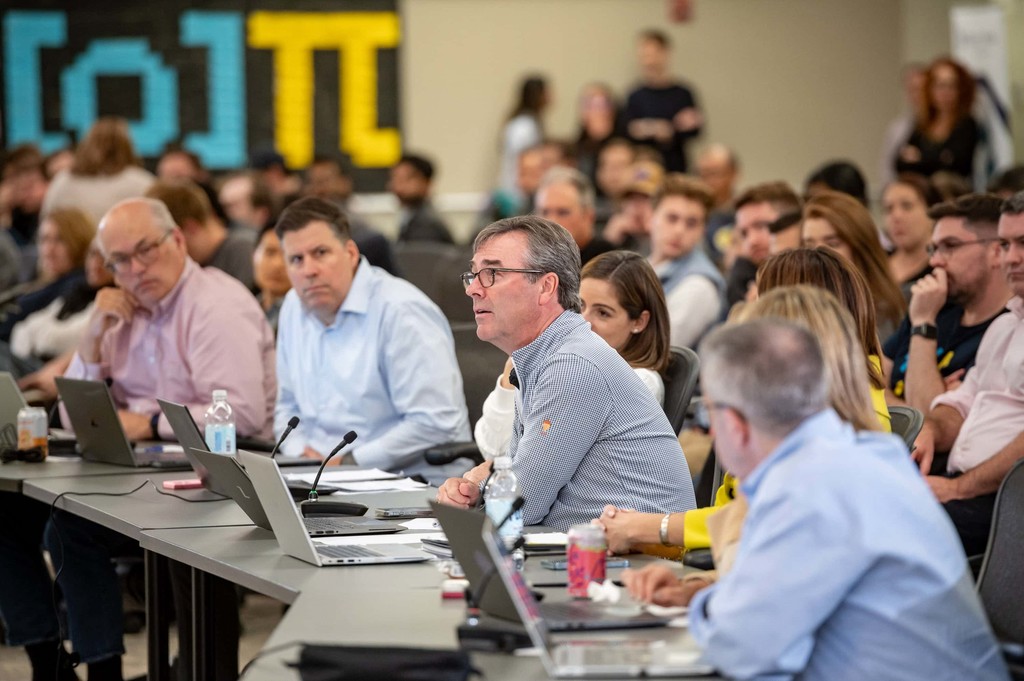 Audience engagement at Boston business workshop event