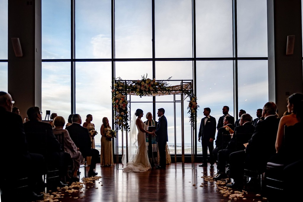 Sillouette of ceremony at The State Room