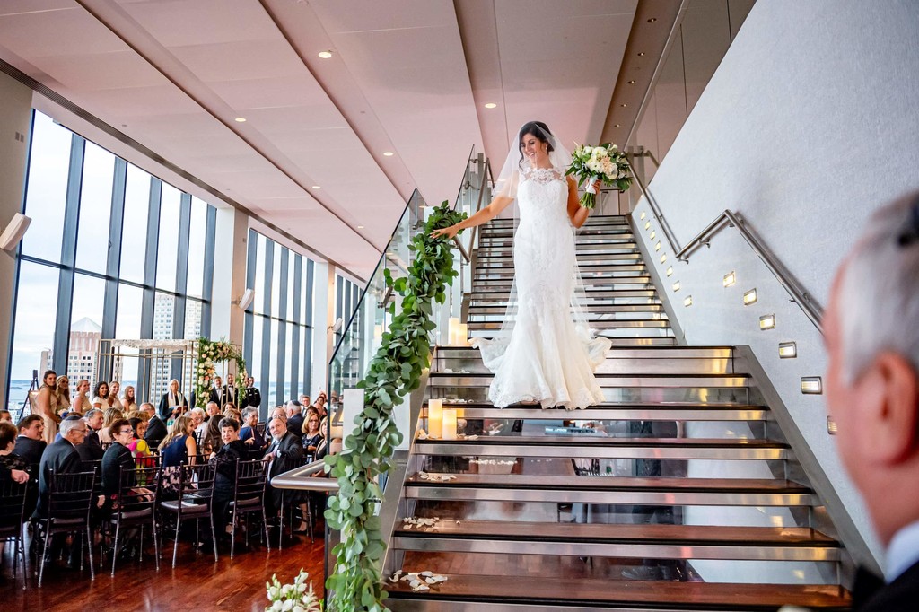 The State Room Boston bride entrance to ceremony