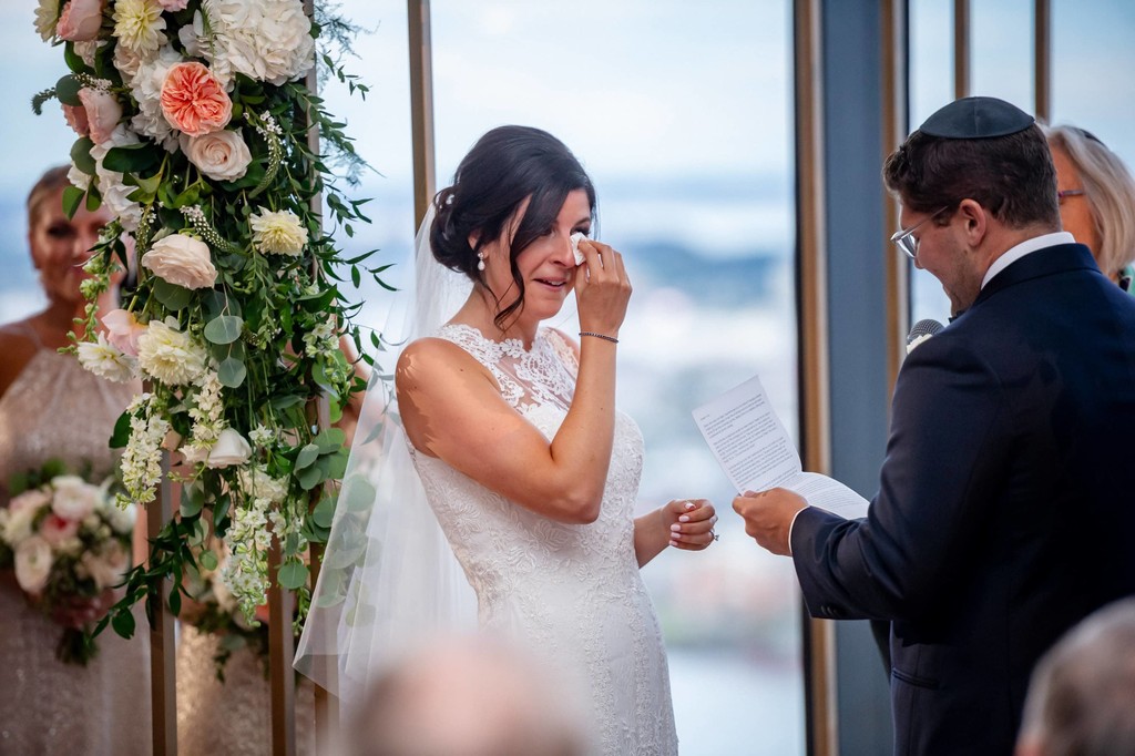 Emotional vows during State Room ceremony