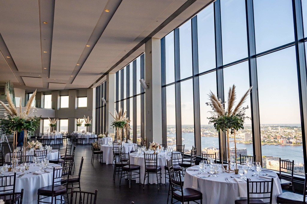 Elegant reception setup at State Room Boston