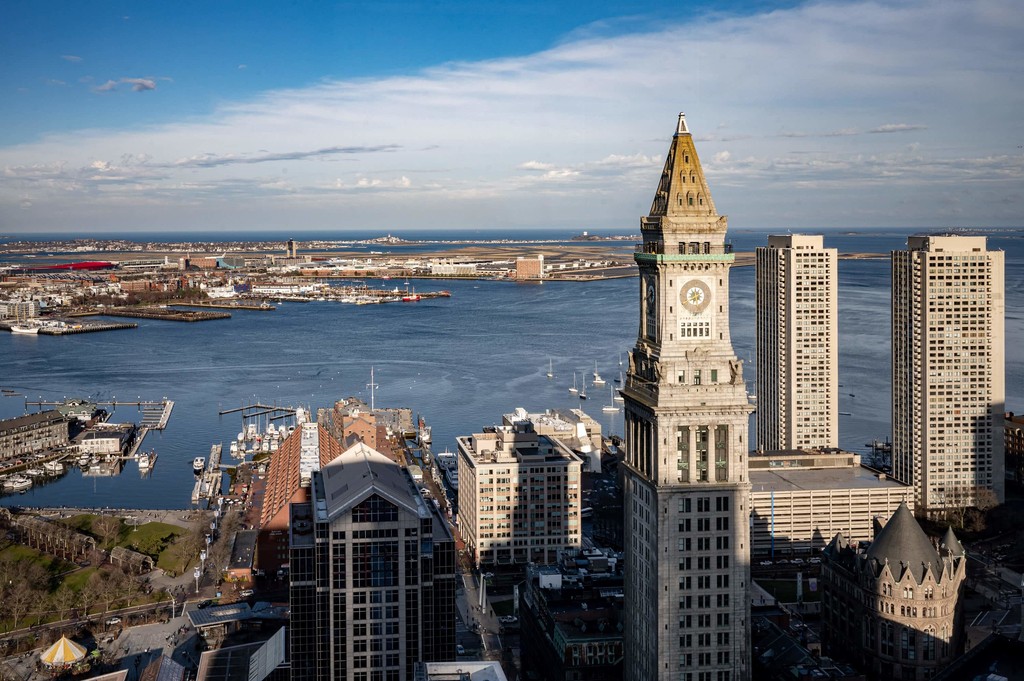 Aerial view of Boston from State Room venue