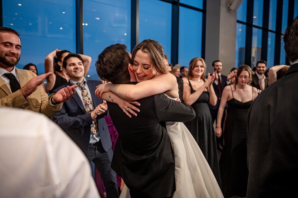 Packed dance floor at State Room wedding