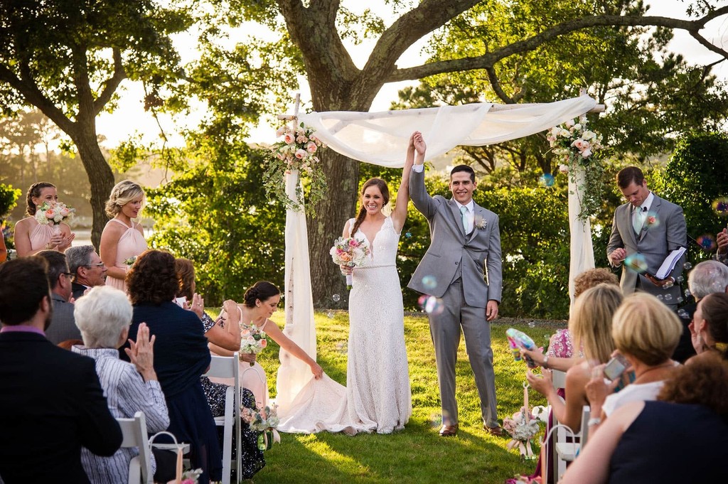 Wedding couple celebration at Oyster Bay Club