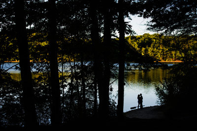 Walden Pond engagement photos