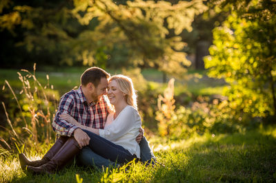 Engagement photos during Fall in New England