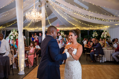 Blithewold Mansion wedding reception dancing