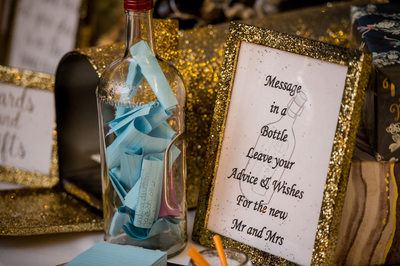 Elegant wedding signage Blithewold Mansion wedding details