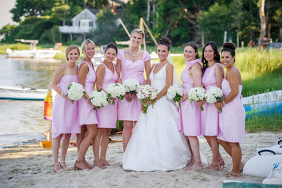 Willowbend Country Club beach bridal party