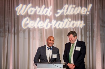 Award ceremony speakers photographed in Boston venue