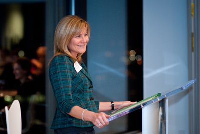 Keynote speaker at a Boston Women's Organization event