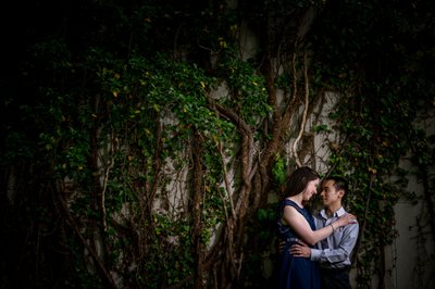 Romantic engagement photos at Wellesley College