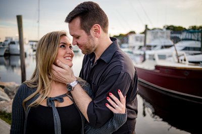 Mystic CT waterfront engagement photos
