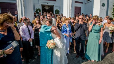 New England wedding real moments