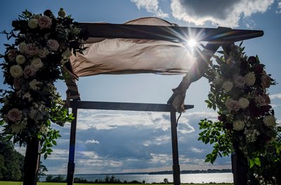 Chuppah for a Jewish Blithewold Mansion wedding