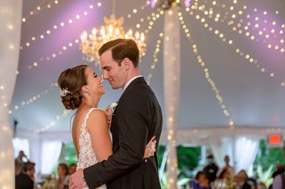 1st dance at a Blithewold Mansion wedding reception