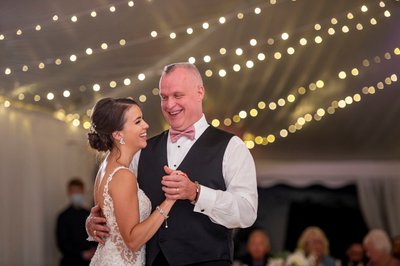 Father daughter dance Blithewold Mansion wedding celebration