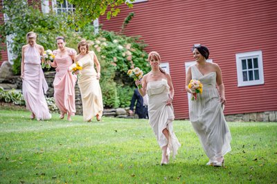 bridesmaids-colorful-dresses-riverside-farm-vermont