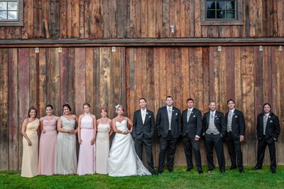 bridal-party-barn-wall-riverside-farm-vermont