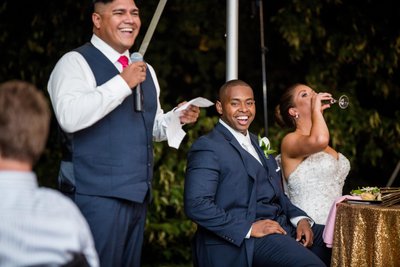 Groom speech Blithewold Mansion wedding reception