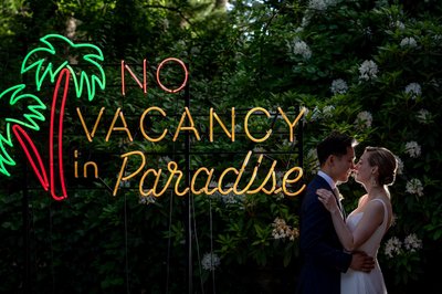 neon wedding sign at decordova museum weddings reception