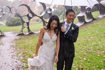 rainy wedding day joy at decordova museum weddings