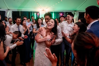 joyful reception dancing at decordova museum weddings