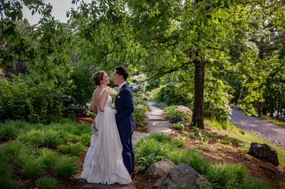 intimate photos walking on a path at decordova museum