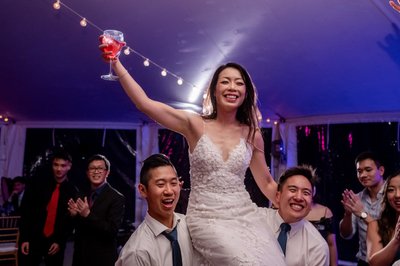 Bride Toasting at deCordova Museum Weddings Reception