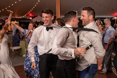 Wedding guests dancing at deCordova Museum weddings