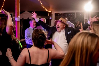 deCordova Museum wedding excited guest dancing