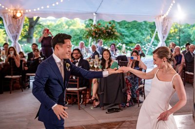 deCordova Museum wedding reception playful first dance 