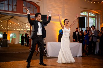 Elm Bank wedding reception high-energy 1st dance moment