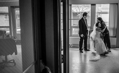 Elm Bank wedding candid black and white moment